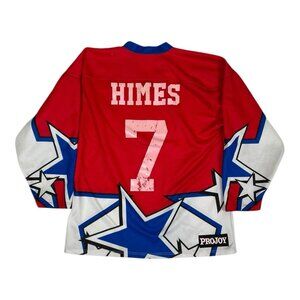 ProJoy Vintage Roller Hockey Jersey Stars Men's XS 90s Red White Blue